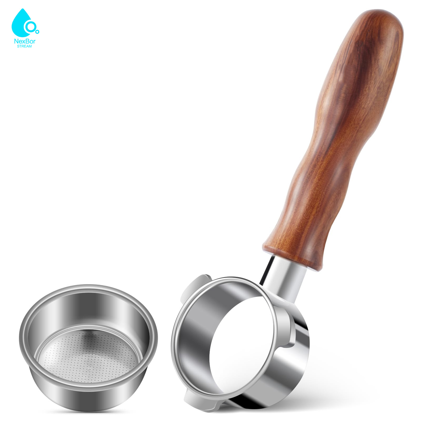 Breville Espresso Barista Touch - Portafiltro sin fondo de 54 mm