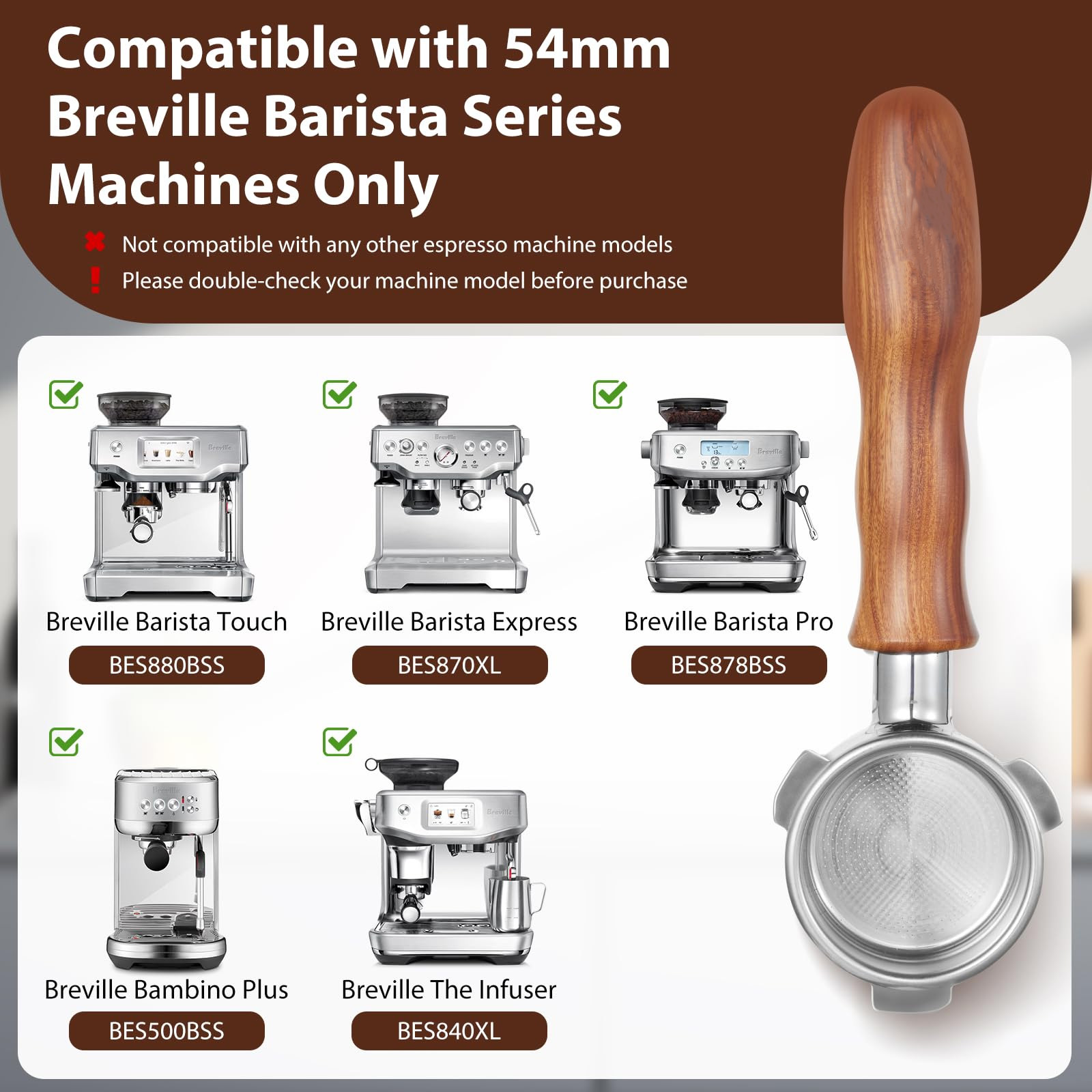 Portafiltro sin fondo de 54 mm - Breville Espresso Barista Touch reseña y precio