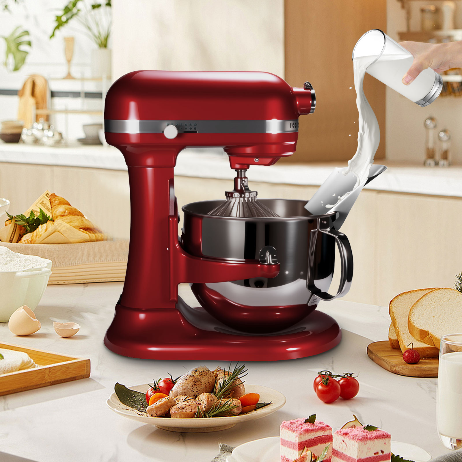 Protector basculante de acero  - Kitchenaid Mixer Hand Mixer reseña y precio